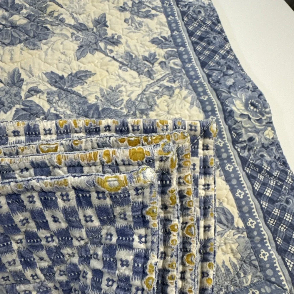Vera Bradley Designs Blue & White Toile Placemats Set of 4 Rare Vintage